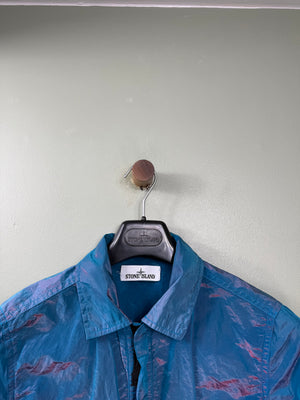 Stone Island Blue/Pink Nylon Metal Weft Overshirt