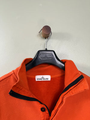 Stone Island Orange 1/4 Zip Jumper