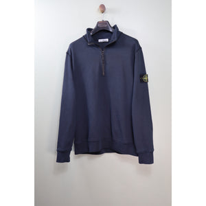 Stone Island Navy 1/4 Zip Jumper