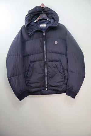 Stone Island Navy Nylon Metal Watro Ripstop Down Jacket