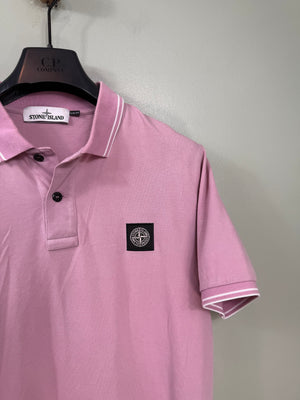 Stone Island Pink Slim Fit Polo