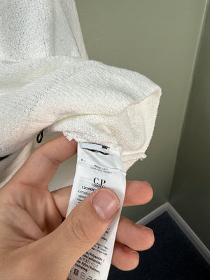 C.P. Company White Towel Hoodie