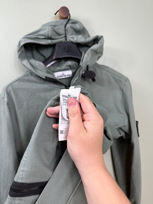 Stone Island Khaki Zipped Hoodie