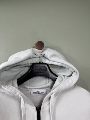 Stone Island Light Grey Zipped Hoodie