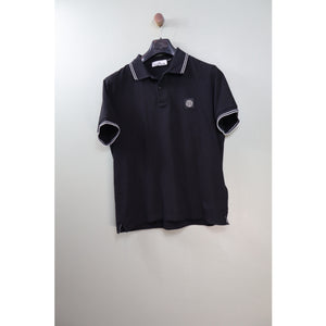 Stone Island Black Slim Fit Polo