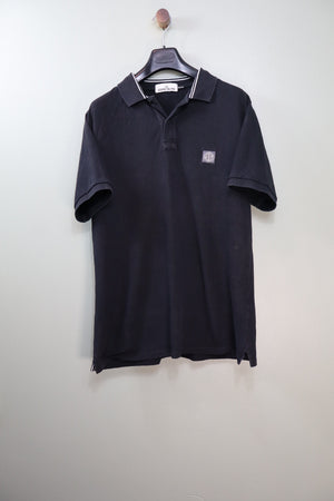 Stone Island Black Regular Fit Polo