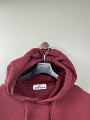Stone Island Burgundy Hoodie