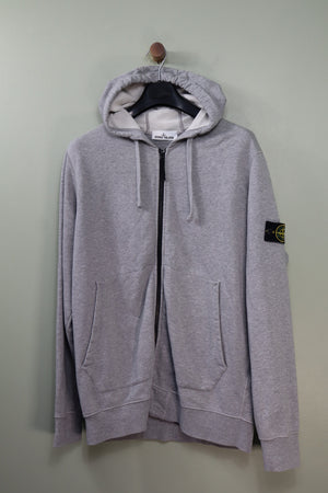 Stone Island Grey Zipped Hoodie