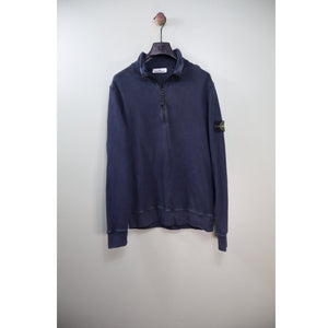 Stone Island Navy 1/4 Zip Jumper
