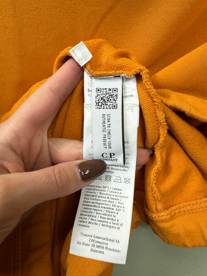 C.P. Company Orange 1/4 Button Jumper