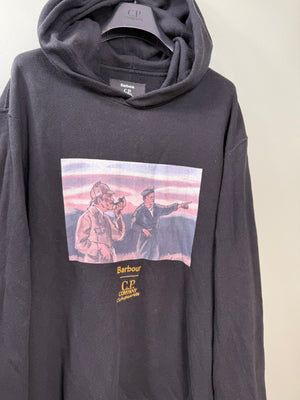 C.P. Company x Barbour Black Hoodie