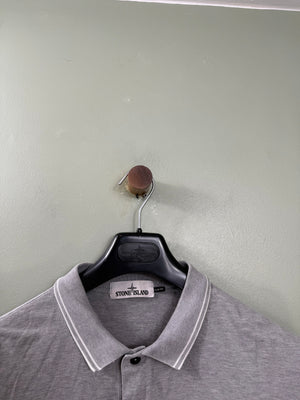 Stone Island Grey Slim Fit Polo