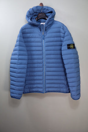 Stone Island Blue Loom Woven Down Jacket