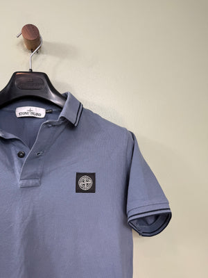 Stone Island Blue Slim Fit Polo