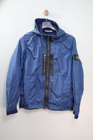 Stone Island Blue Green Nylon Metal Weft Watro Jacket