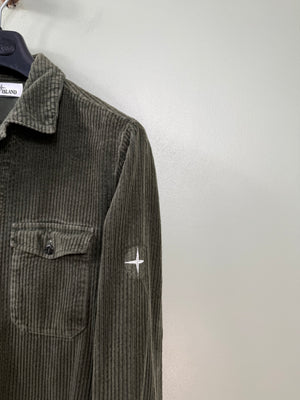Stone Island Khaki Corduroy Overshirt