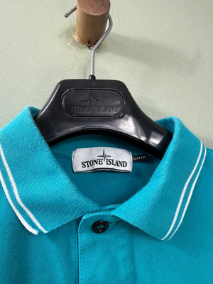 Stone Island Blue Polo Shirt