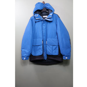 Stone Island Blue Panno Resinato Reflective Marina Down Jacket