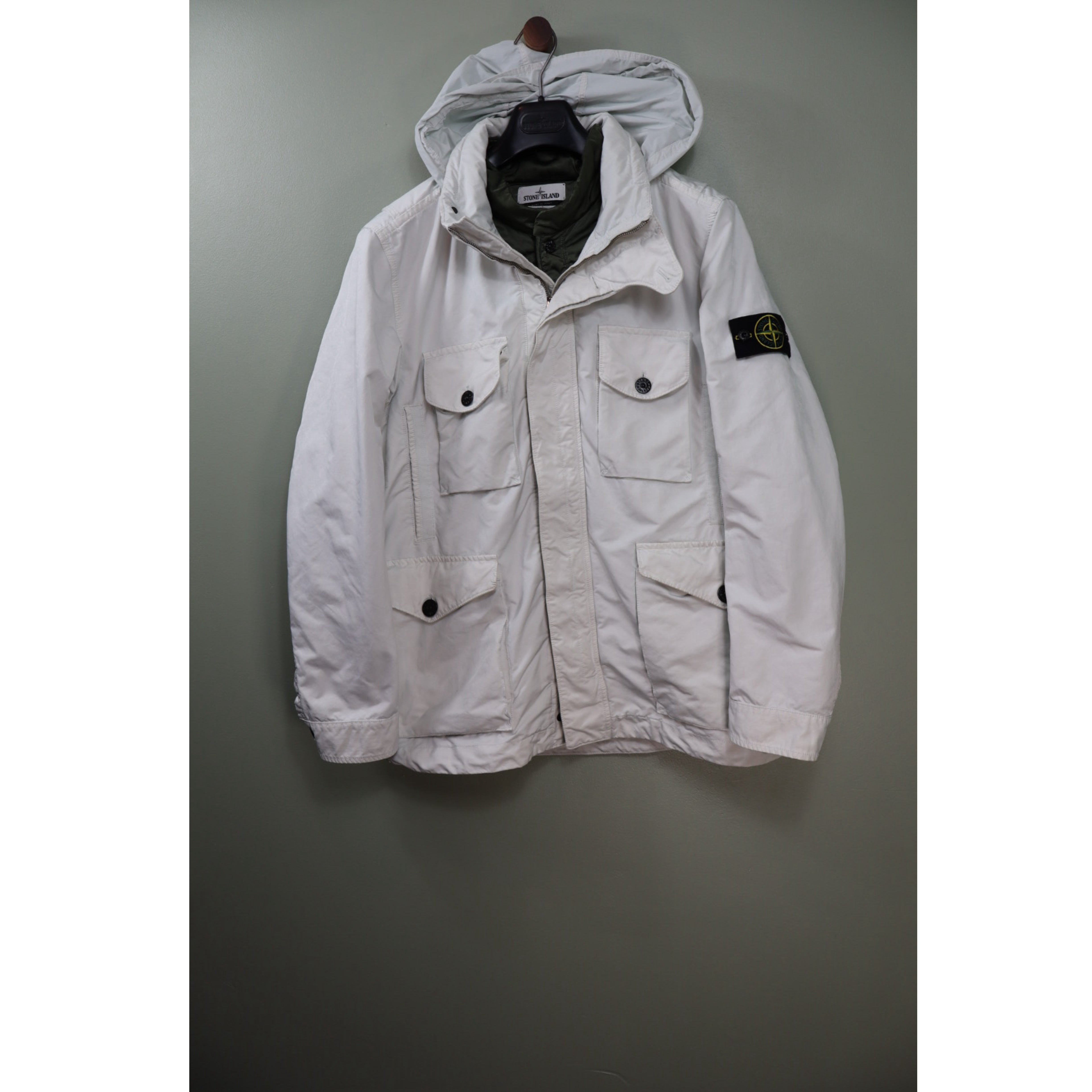 Stone Island White David TC Jacket HeatfromTS