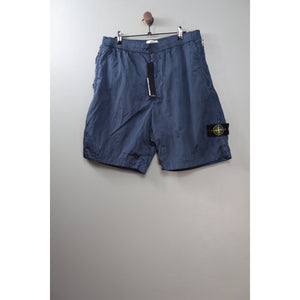 Stone Island Blue CO Nylon Metal Cargo Shorts