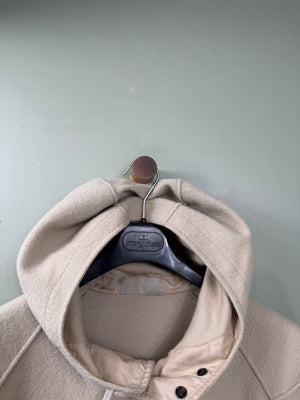 Stone Island Beige Ghost Wool Zipped Hoodie