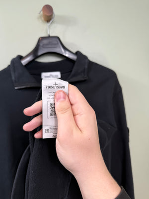 Stone Island Black 1/4 Zip Jumper