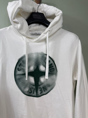 Stone Island White Hoodie