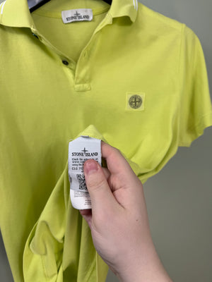 Stone Island Lime Slim Fit Polo