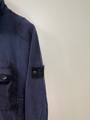 Stone Island Navy Ghost Zipped Jumper