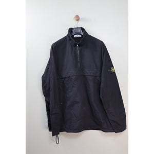 Stone Island Black 1/4 Zip Smock