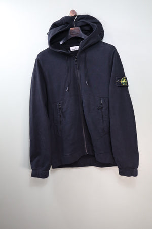 Stone Island Black Zipped Hoodie
