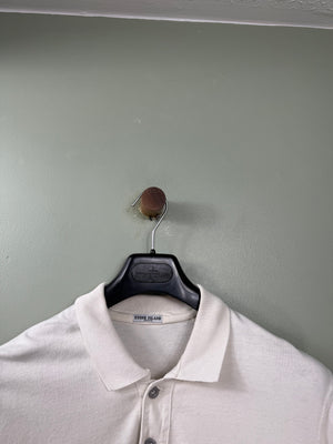Stone Island White 25th Anniversary Polo