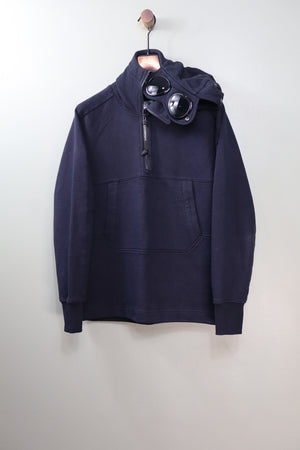 C.P. Company Navy 1/4 Zip Goggle Hoodie