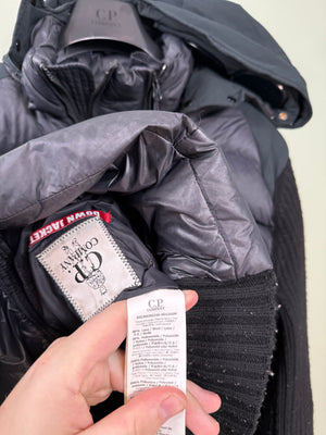 C.P. Company Black D.D. Shell Knit Down Jacket