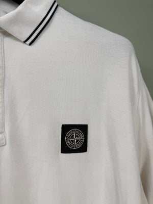 Stone Island White Slim Fit Polo