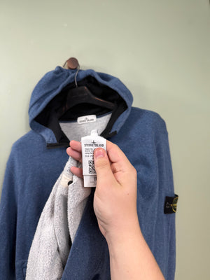 Stone Island Blue Zipped Hoodie