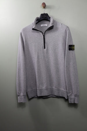 Stone Island Grey 1/4 Zip Jumper
