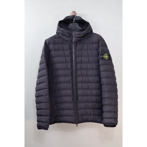 Stone Island Black O Cotton R Nylon Tela Down Jacket