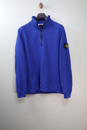Stone Island Blue 1/4 Zip Jumper
