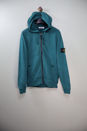 Stone Island Petrol Green Zipped Hoodie