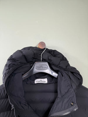 Stone Island Black Loom Woven Down Jacket
