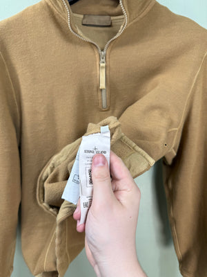 Stone Island Brown Ghost 1/4 Zip Jumper