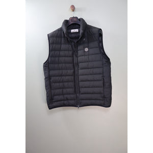 Stone Island Black O-Cotton/R-Nylon Tela Down Gilet