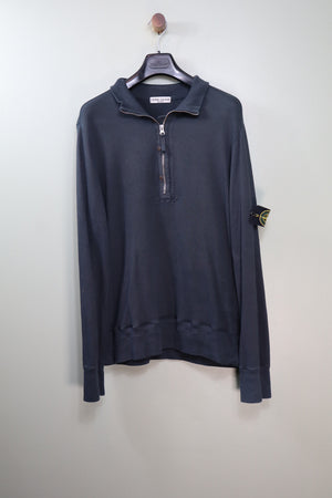 Stone Island Navy 1/4 Zip Jumper