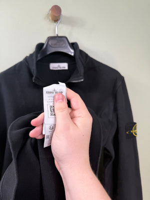 Stone Island Black 1/4 Zip Jumper