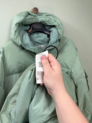 Stone Island Green Crinkle Reps Down Jacket