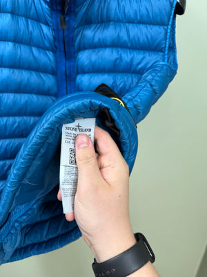 Stone Island Blue Garment Dyed Down Gilet