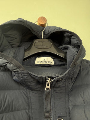 Stone Island Navy Loom Woven Down Jacket