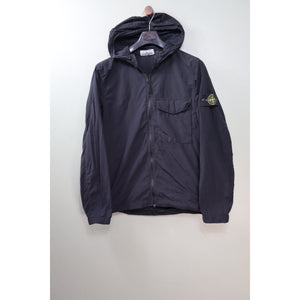 Stone Island Black Naslan Hooded Overshirt