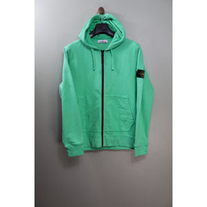 Stone Island Green Zipped Hoodie